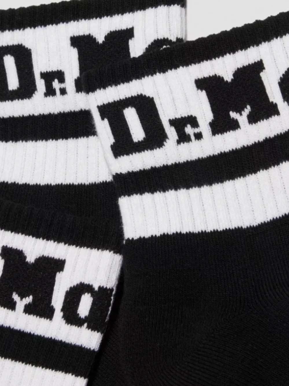 Dr. Martens 2-Pack Black White Short Cushioned Ankle Socks